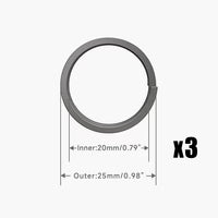 Titanium Split Ring(3 pcs)