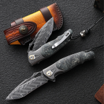Obsidian Edge - Damascus Steel Folding Knife