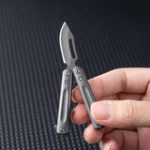 PicoBlade – Compact Stainless Steel EDC Keychain Knife with Butterfly Action - Image 2