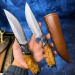 Corsair’s Legacy: Handcrafted Pirate Survival Knife | Japanese SKD-11 Steel & Rare Thuja Wood - Image 7