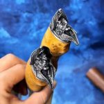 Corsair’s Legacy: Handcrafted Pirate Survival Knife | Japanese SKD-11 Steel & Rare Thuja Wood - Image 3