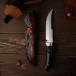 Evening Breeze DC53 Fixed Blade Knife – EDC Knife with Ebony Handle & Sheath - Image 2
