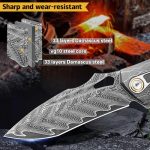Obsidian Edge - Damascus Steel Folding Knife - Image 6