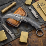 Tyrannosaur Claw Damascus Knife – VG10 Steel EDC Folding Pocket Knife - Image 6