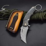 Tyrannosaur Claw Damascus Knife – VG10 Steel EDC Folding Pocket Knife
