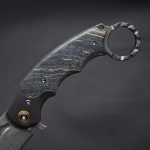 Tyrannosaur Claw Damascus Knife – VG10 Steel EDC Folding Pocket Knife - Image 4