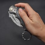 Tyrannosaur Claw Damascus Knife – VG10 Steel EDC Folding Pocket Knife - Image 3