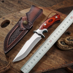 M390 TimberEdge Fixed Blade Knife – Hand-Carved Leather Sheath | Premium Ebony Handle EDC Knife - Image 3